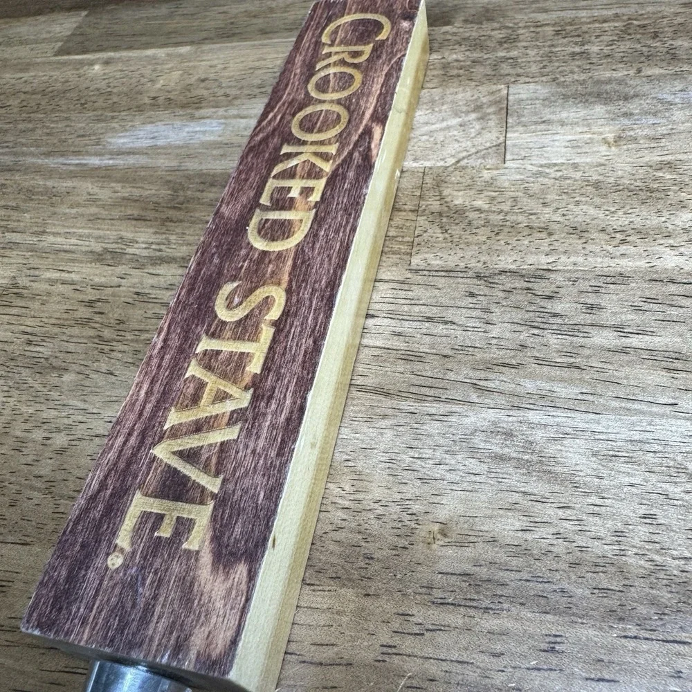 Crooked Stave Brewery Beer Tap Handle Wooden Craft Draft Tap Bar Decor